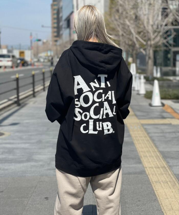 AntiSocialSocialClub/アンチソーシャルソーシャルクラブ/COMPLICATED BLACK  HOODIE/グラフィックプリントパーカー