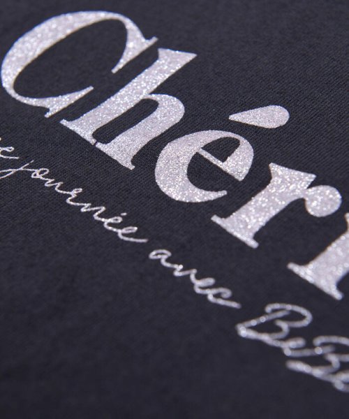BeBe(ベベ)/USA コットン グリッター プリント ロゴ  Tシャツ（80～150cm）/img16