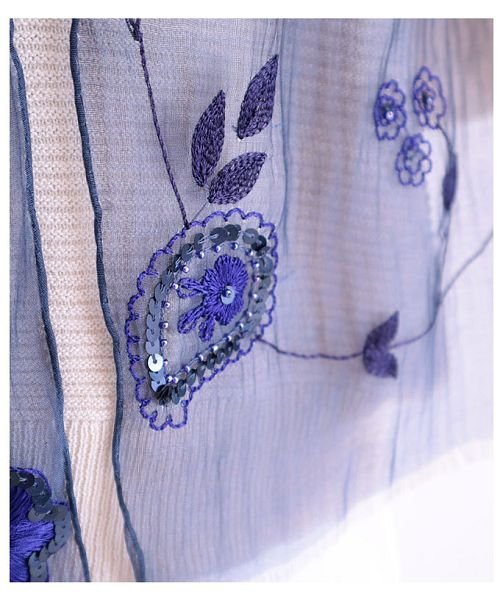 Sawa a la mode(サワアラモード)/繊細な花刺繍とビジュー輝くストール/img27