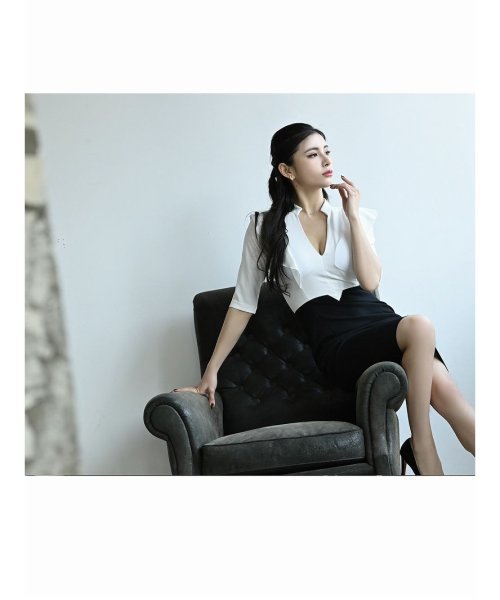 Rew-You(リューユ)/DaysPiece キャバドレス キャバクラドレス スカートセットアップ 袖付き 韓国/img10
