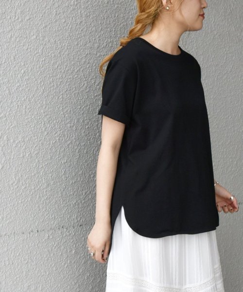 SHIPS any WOMEN(シップス　エニィ　ウィメン)/SHIPS any: ラウンドヘム ハーフスリーブ TEE2〈吸水速乾〉/img24