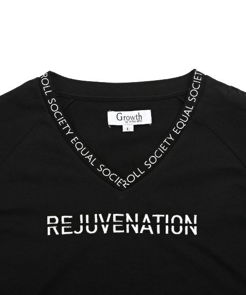 LUXSTYLE(ラグスタイル)/ラグランエンボスVネックTシャツ/Tシャツ メンズ 半袖 Vネック ロゴ プリント/img12