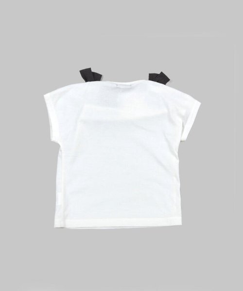 BeBe(ベベ)/肩 あき リボン 付き ロゴ  チョウチョ プリント  Tシャツ（80～150c/img10