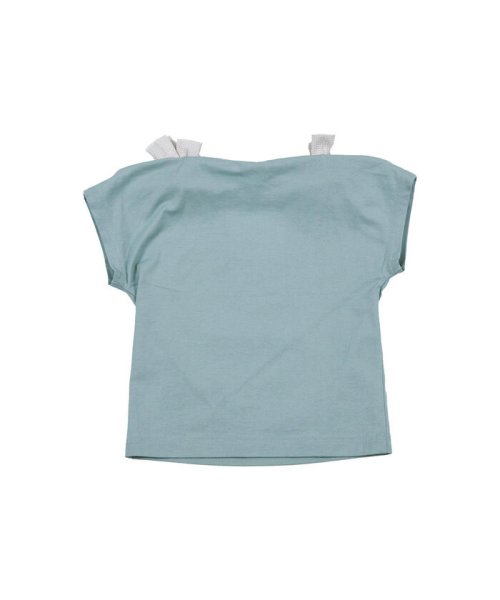 BeBe(ベベ)/肩 あき リボン 付き ロゴ  チョウチョ プリント  Tシャツ（80～150c/img14