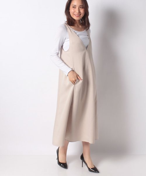 セール ダブルサテンジャンパースカートワンピース アナイ Anayi Magaseek