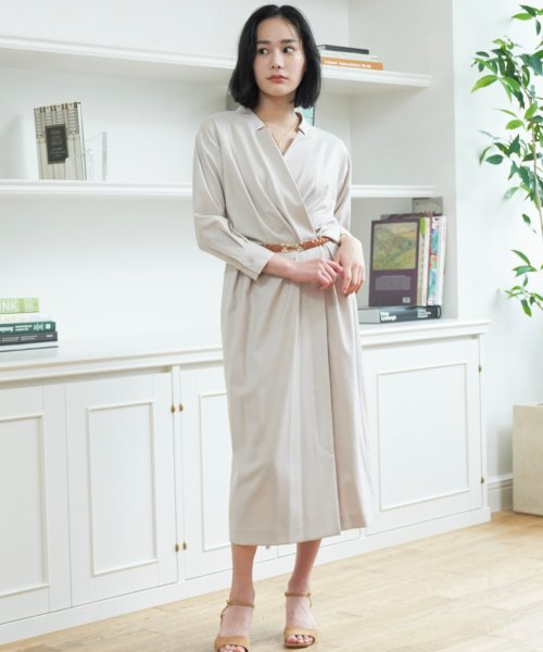 セール正規店 アナイ Anayi セール ギャバストレッチカシュクールワンピース 公式大セール Onesoul Jp
