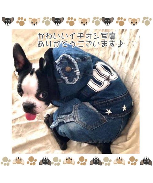 HAPPY DOG!!(はっぴーDOG！！)/犬 服 犬服 ドッグウェア つなぎ ロンパース カバーオール デニム  【春 夏 春夏 毛抜け防止 毛落ち防止 おしゃれ 可愛い 女の子 男の子 トイプードル /img06