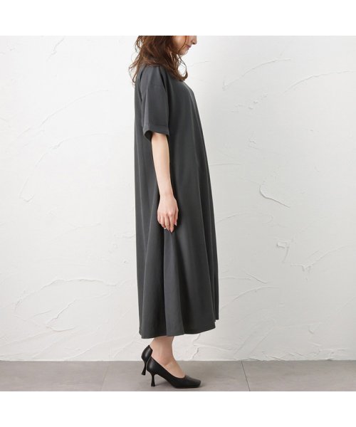 Navy ネイビー 冷感裾フレアワンピース Mh816 706 マックハウス レディース Mac House Women Magaseek