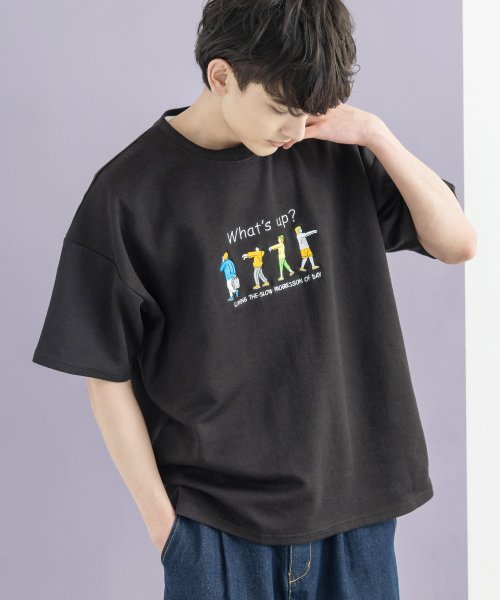 Rocky Monroe(ロッキーモンロー)/プリントT 半袖 メンズ レディース カジュアル ストリート Tシャツ バックプリント イラスト ホワイト ブラック ビッグシルエット ドロップショルダー スケ/img10