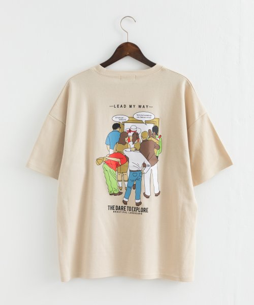 Rocky Monroe(ロッキーモンロー)/プリントT 半袖 メンズ レディース カジュアル ストリート Tシャツ バックプリント イラスト ホワイト ブラック ビッグシルエット ドロップショルダー スケ/img21