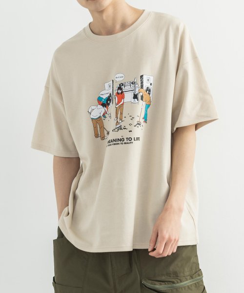 Rocky Monroe(ロッキーモンロー)/プリントT 半袖 メンズ レディース カジュアル ストリート Tシャツ バックプリント イラスト ホワイト ブラック ビッグシルエット ドロップショルダー スケ/img24