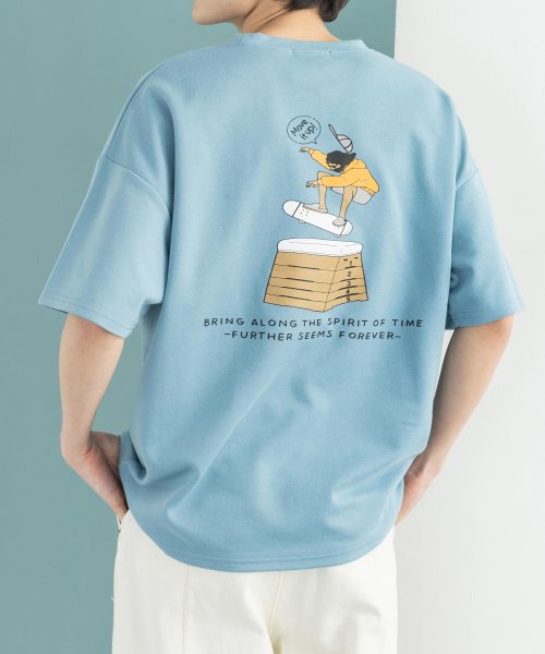 Rocky Monroe(ロッキーモンロー)/プリントT 半袖 メンズ レディース カジュアル ストリート Tシャツ バックプリント イラスト ホワイト ブラック ビッグシルエット ドロップショルダー スケ/img30