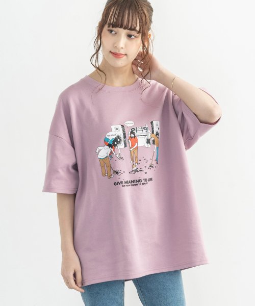 Rocky Monroe(ロッキーモンロー)/プリントT 半袖 メンズ レディース カジュアル ストリート Tシャツ バックプリント イラスト ホワイト ブラック ビッグシルエット ドロップショルダー スケ/img44