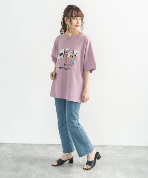 Rocky Monroe(ロッキーモンロー)/プリントT 半袖 メンズ レディース カジュアル ストリート Tシャツ バックプリント イラスト ホワイト ブラック ビッグシルエット ドロップショルダー スケ/img45