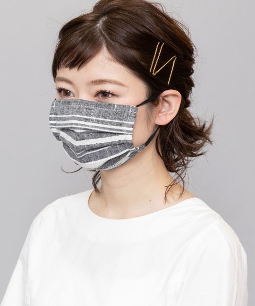 mili an deni(ミリアンデニ)/洗える エコマスク 3枚セット UV・抗菌 綿麻素材 春 夏用 レディース/img02
