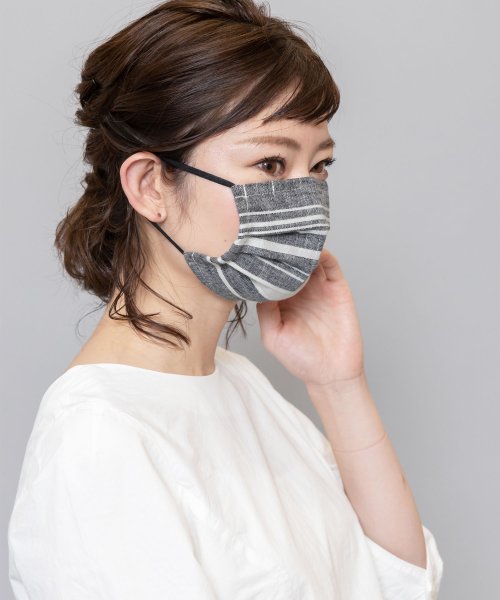 mili an deni(ミリアンデニ)/洗える エコマスク 3枚セット UV・抗菌 綿麻素材 春 夏用 レディース/img04