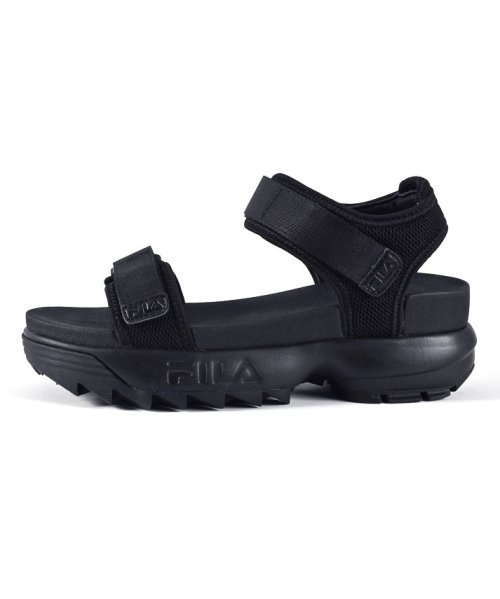 FILA（Shoes）(フィラ（シューズ）)/【FOOTWEAR】ディスラプターウェッジサンダル  ブラック/img04