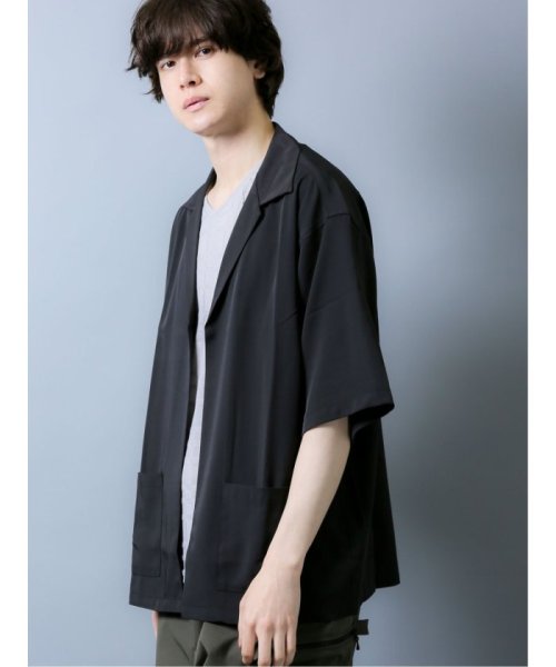 semanticdesign(セマンティックデザイン)/オーバーサイズ 5分袖シャツジャケット/img01