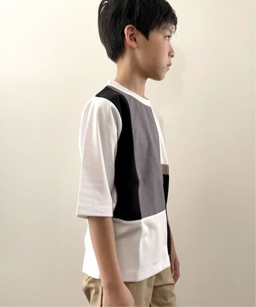ikka kids(イッカ　キッズ)/【キッズ】MKリサイクルポリ切替7分七分袖Tシャツ(120〜160cm)/img08