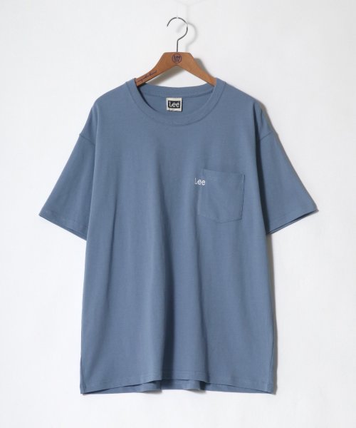 LAZAR(ラザル)/【Lazar】Lee/リー ワンポイント ミニロゴ刺繍 ポケット Tシャツ/img14