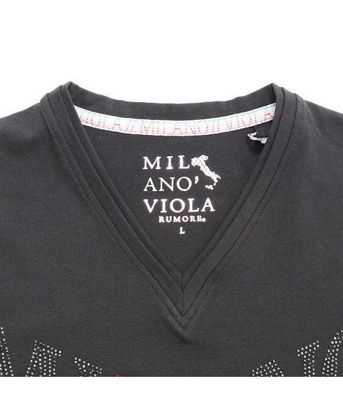 VIOLA(ヴィオラ)/VIOLA【ヴィオラ】ラインストーンVネック長袖ストレッチTシャツ トップス タイト 細身 スリム ブランド きれいめ【C】/img06