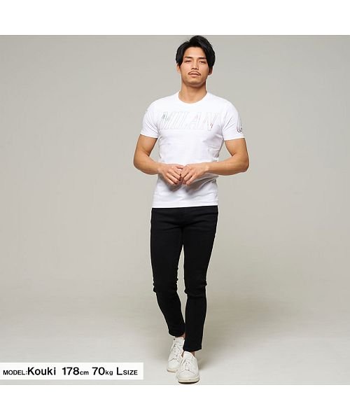 Viola メタリックプリント入りクルーネック半袖tシャツ メンズ 半袖 クルーネック トップス タイト カットソー インナー スリム 全品最安値に挑戦 C 細身