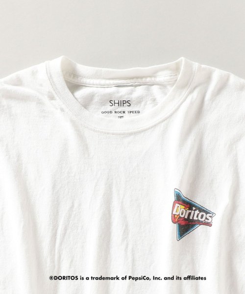 SHIPS MEN(シップス　メン)/【WEB限定/SHIPS別注】GOOD ROCK SPEED: ピグメント加工 American food ロゴ プリント Tシャツ ホワイトボディ/img13