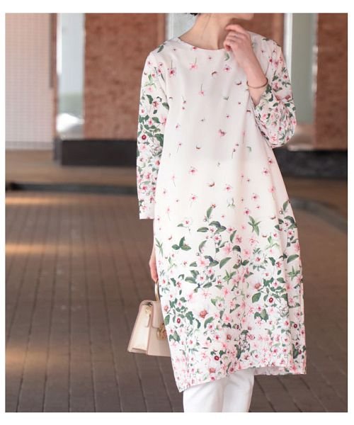 華やかな花柄チュニックワンピース 人気・おすすめ｜使いやすい・旅行におすすめ 品質保証 全国発送 日本国内発送・最短翌日お届け