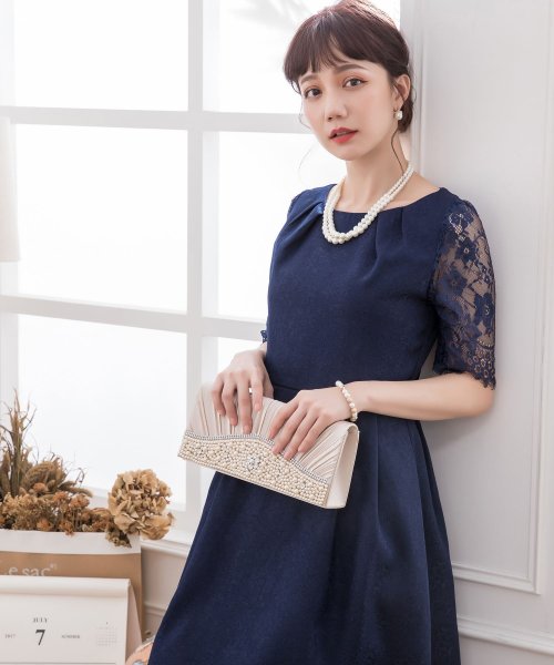 DRESS+(ドレス プラス)/レーススリーブ＆結婚式・お呼ばれ対応ワンピースドレス/img27