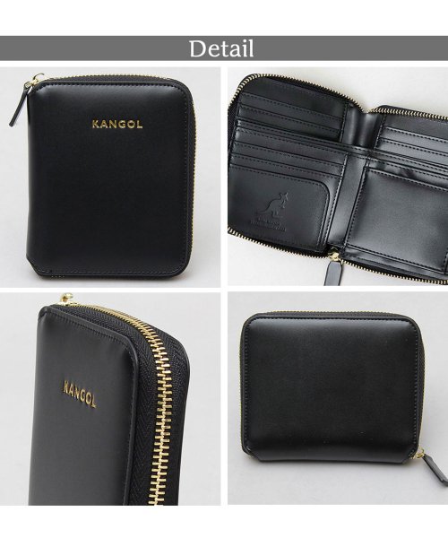 KANGOL(KANGOL)/KANGOL カンゴール ラウンドジップ ショートウォレット 二つ折り財布 シンプル コンパクト ミニ財布/img08
