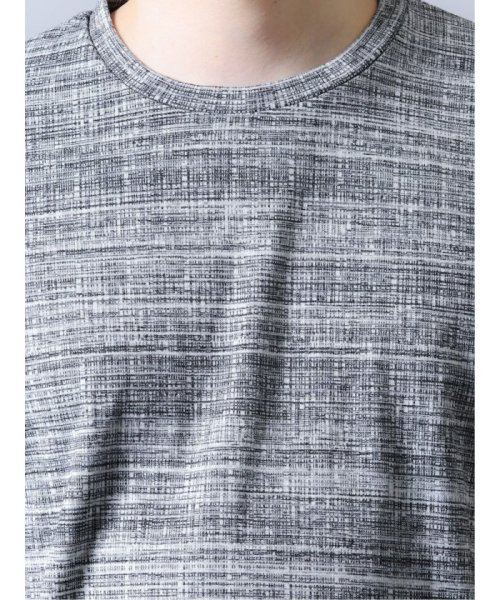 semanticdesign(セマンティックデザイン)/接触冷感メランジボーダー クルーネック半袖Tシャツ/img04
