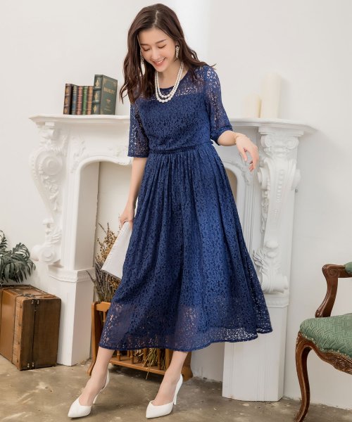 総レースaラインワンピース結婚式対応パーティドレス ドレス スター Dress Star Magaseek 総レースaラインワンピース結婚式対応パーティドレス ドレス スター Dress Star Magaseek