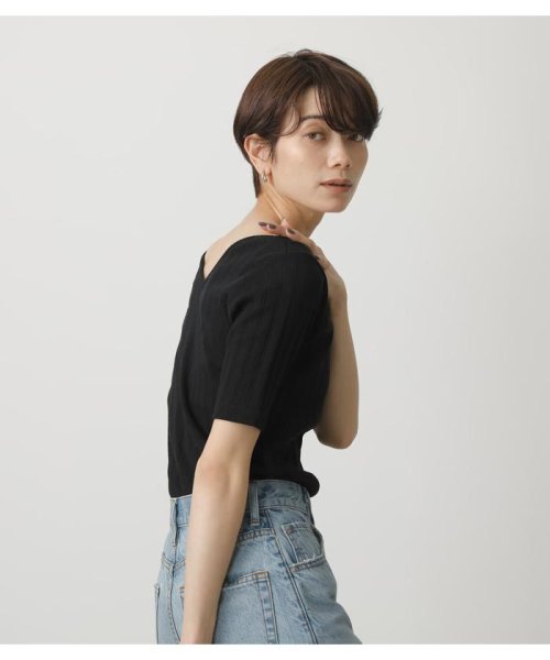 AZUL by moussy(アズールバイマウジー)/2WAY WIDE RIB TOPS/img10