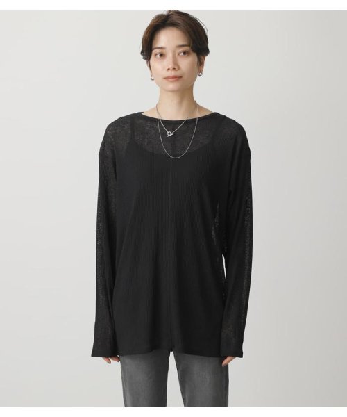 AZUL by moussy(アズールバイマウジー)/SHEER TELECO TOPS/img04