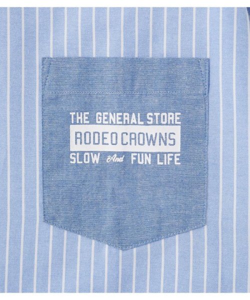 RODEO CROWNS WIDE BOWL(ロデオクラウンズワイドボウル)/ブロッキング ストライプシャツ/img08