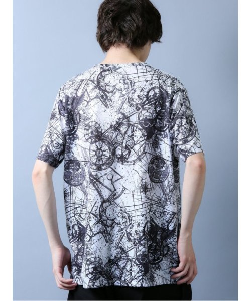semanticdesign(セマンティックデザイン)/シェラック/SHELLAC デジタルアース柄 クルーネック半袖Tシャツ/img02