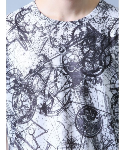 semanticdesign(セマンティックデザイン)/シェラック/SHELLAC デジタルアース柄 クルーネック半袖Tシャツ/img04