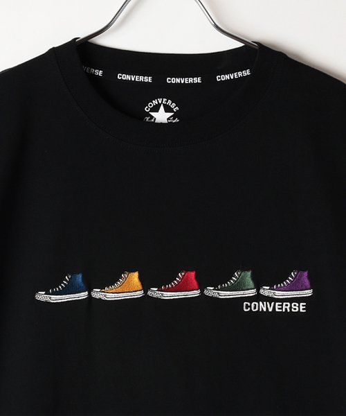 CONVERSE(コンバース)/【CONVERSE】 コンバース 5シューズ刺繍 ブランドロゴ刺繍 半袖Tシャツ/img01