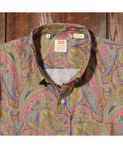 Levi's(リーバイス)/70'S BUTTON UP PAISLEY PARTY GREEN B/img03
