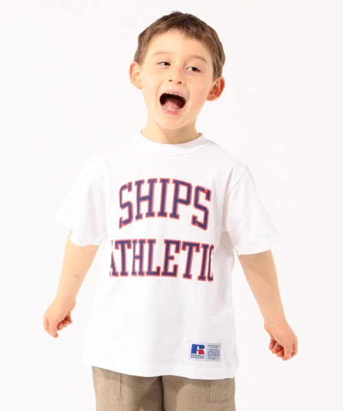 SHIPS KIDS(シップスキッズ)/【SHIPS KIDS別注】RUSSELL ATHLETIC:ビッグ ロゴ TEE(100～130cm)/img01