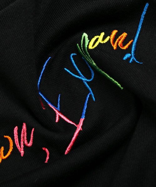 LUXSTYLE(ラグスタイル)/レインボー刺繍サイドロゴプリント半袖Tシャツ/Tシャツ メンズ 半袖 刺繍 ロゴ レインボー サイドロゴ プリント/img13