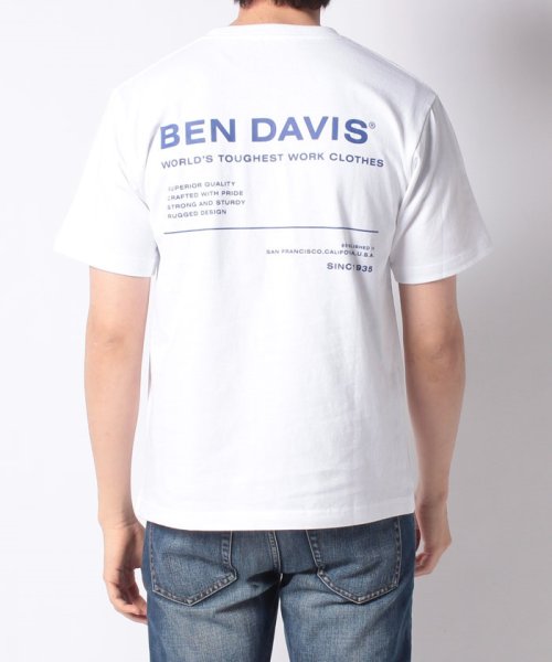 BEN DAVIS(BEN DAVIS)/【BENDAVIS】 ベンデイビス ミニゴリラワンポイント刺繍 ロゴバックプリント半袖Tシャツ/img09