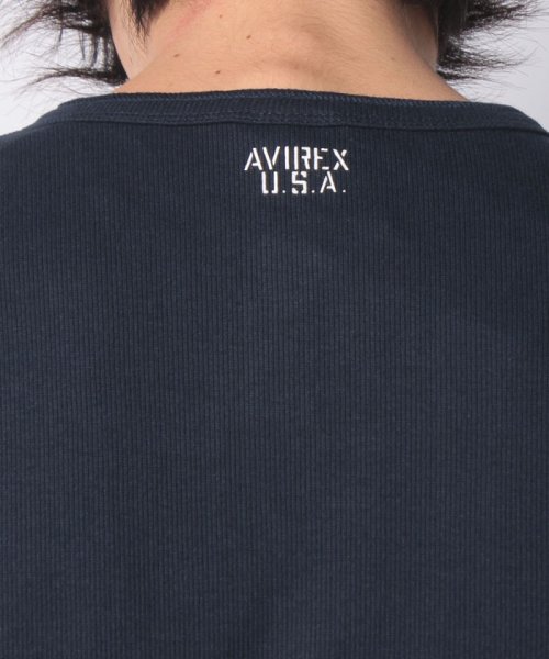 AVIREX(AVIREX)/【AVIREX】アヴィレックス テレコリブ ヘンリーネック 半袖 Tシャツ/img08