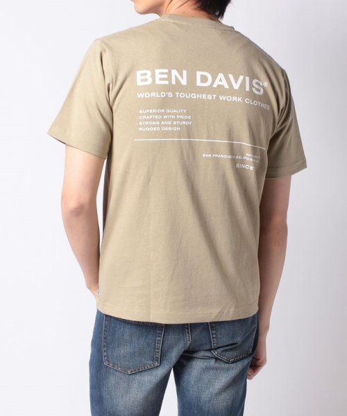 BEN DAVIS(BEN DAVIS)/【BENDAVIS】 ベンデイビス ミニゴリラワンポイント刺繍 ロゴバックプリント半袖Tシャツ/img14