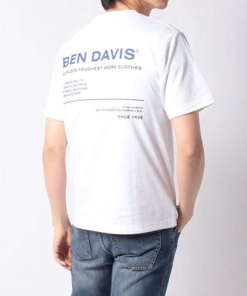 BEN DAVIS(BEN DAVIS)/【BENDAVIS】 ベンデイビス ミニゴリラワンポイント刺繍 ロゴバックプリント半袖Tシャツ/img15