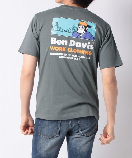 BEN DAVIS(BEN DAVIS)/【BENDAVIS】 ベンデイビス ブリッジ&ゴリラ バックプリント半袖Tシャツ/img14