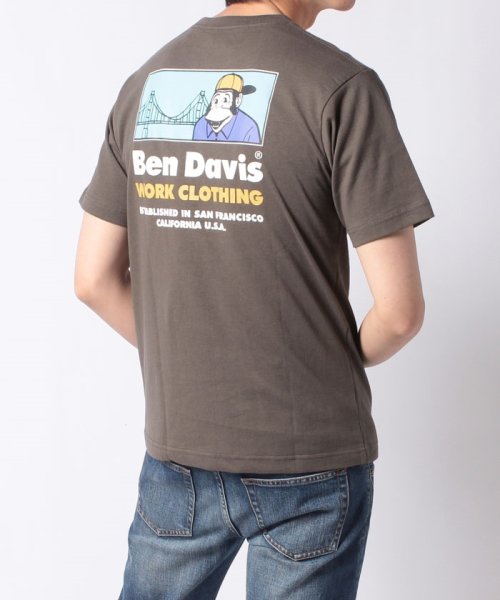 BEN DAVIS(BEN DAVIS)/【BENDAVIS】 ベンデイビス ブリッジ&ゴリラ バックプリント半袖Tシャツ/img15