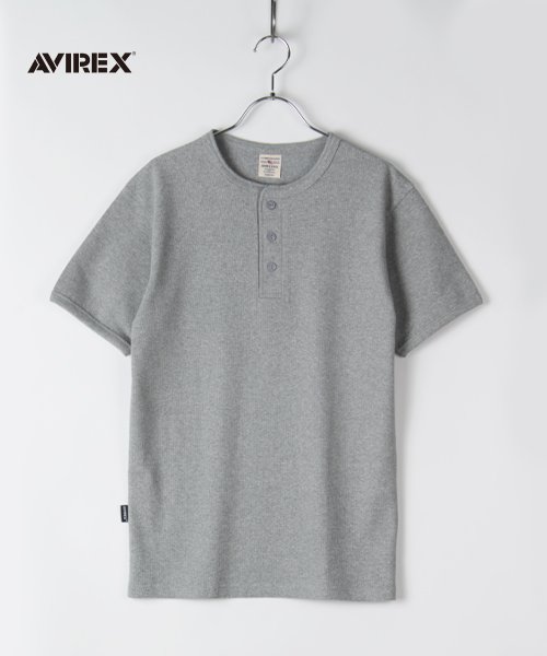 AVIREX(AVIREX)/【AVIREX】アヴィレックス テレコリブ ヘンリーネック 半袖 Tシャツ/img01