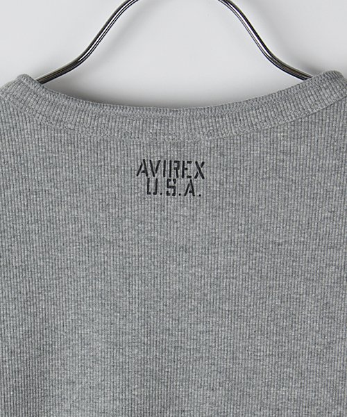 AVIREX(AVIREX)/【AVIREX】アヴィレックス テレコリブ ヘンリーネック 半袖 Tシャツ/img03