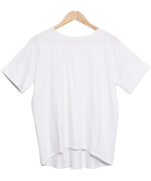 mili an deni(ミリアンデニ)/綿100%バックタックTシャツ レディース トップス 半袖 tシャツ カットソー/img16